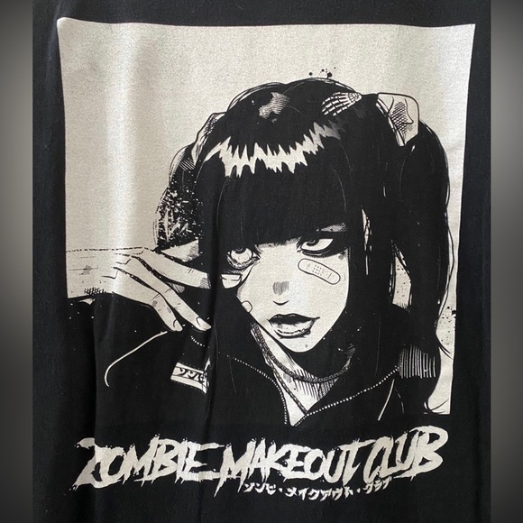 Zombie Makeout Club Other - 🖤 Zombie Makeout Club Black & White XL T-Shirt - 24” pit to pit / Goth / Anime